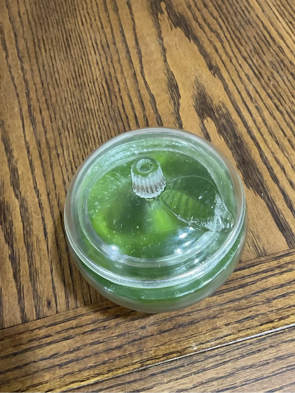 Green Glass Apple Candle Jar with Clear Lid - lovely fragrance